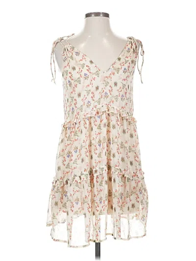 Pre-owned Olivaceous Casual Dress In White