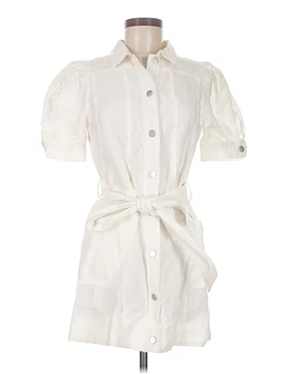 Pre-owned Olivaceous Casual Dress In White