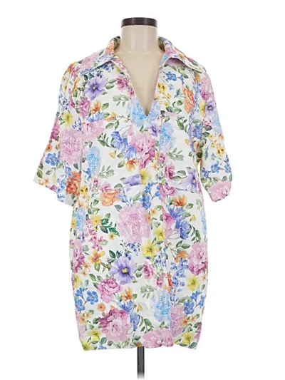 Pre-owned Olivaceous Casual Dress In White