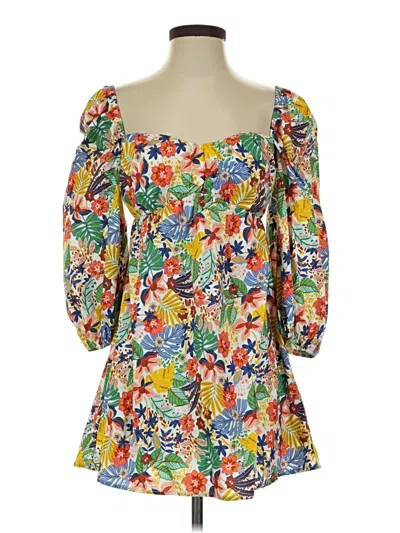 Pre-owned Olivaceous Casual Dress In Yellow
