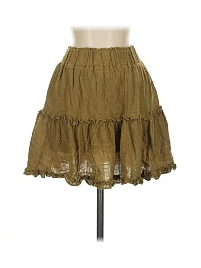 Pre-owned Olivaceous Casual Skirt In Brown