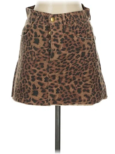 Pre-owned Olivaceous Casual Skirt In Brown
