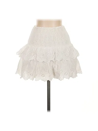 Pre-owned Olivaceous Casual Skirt In White