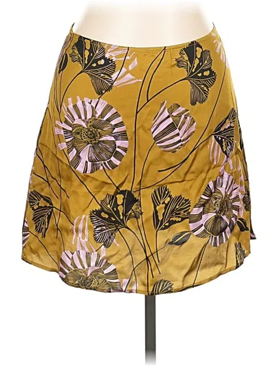 Pre-owned Olivaceous Casual Skirt In Yellow
