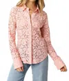 Olivaceous Celine Lace Blouse In Blush In Pink