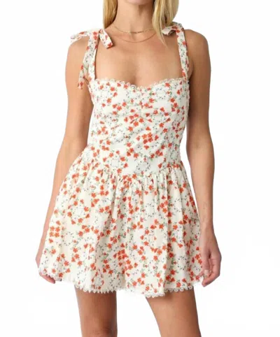 Olivaceous Clementine Crush Romper In Orange In Neutral
