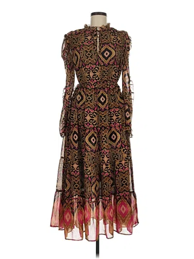 Pre-owned Olivaceous Cocktail Dress In Brown