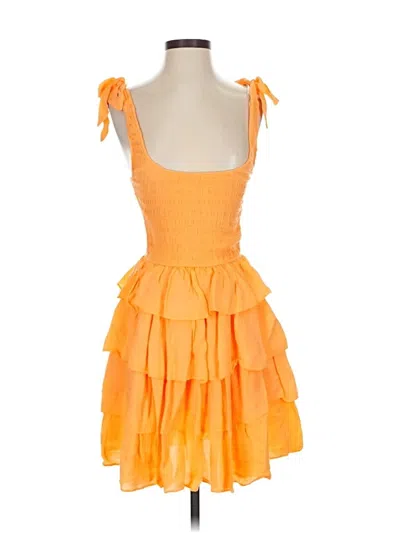 Pre-owned Olivaceous Cocktail Dress In Orange
