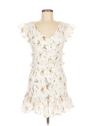 Pre-owned Olivaceous Cocktail Dress In White