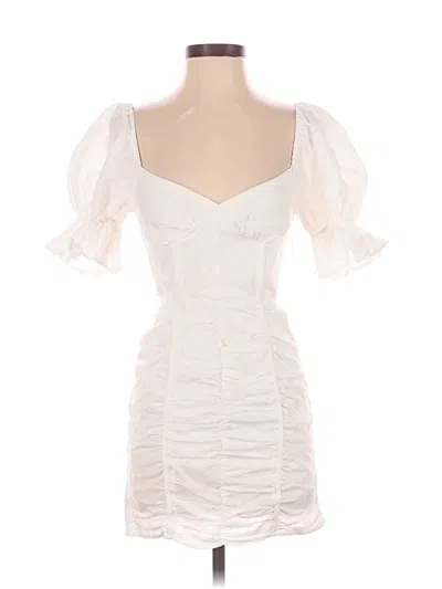 Pre-owned Olivaceous Cocktail Dress In White