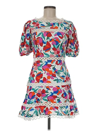 Pre-owned Olivaceous Cocktail Dress In White