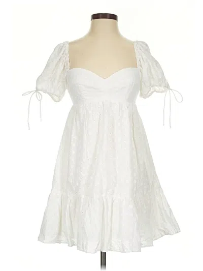 Pre-owned Olivaceous Cocktail Dress In White