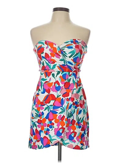 Pre-owned Olivaceous Cocktail Dress In White