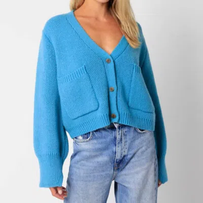 Olivaceous Daley Cardigan In Blue