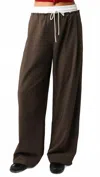 Olivaceous Drawstring Track Pants In Truffle In Brown