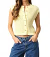 Olivaceous Eliza Sweater Vest In Yellow In Yellow