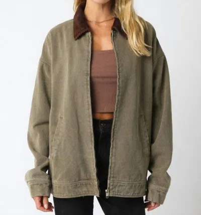 Olivaceous Elliott Barn Jacket In Olive In Green