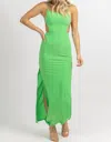 Olivaceous Envy Strappy Back Maxi Dress In Green In Green