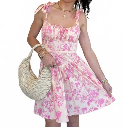 Olivaceous Faith Floral Mini Dress In Pink