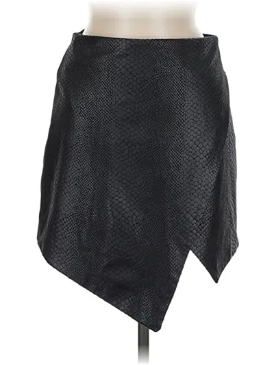 Pre-owned Olivaceous Faux Leather Skirt In Black