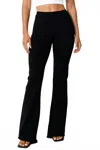 Olivaceous Flare Pull-on Leggings In Black In Black