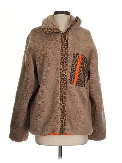 Pre-owned Olivaceous Fleece Jacket In Brown