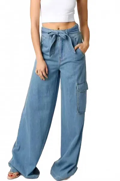 Olivaceous Freya Denim Pants In Mid Blue