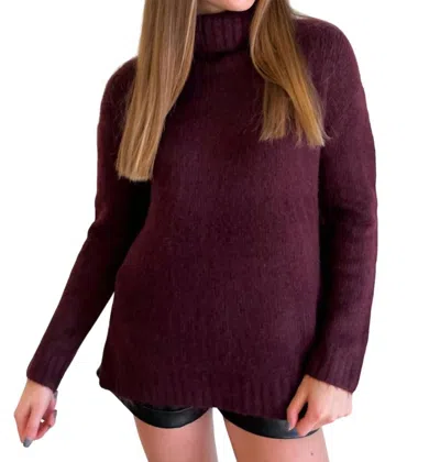 Olivaceous Frosted Cranberry Sweater In Crimson In Pink