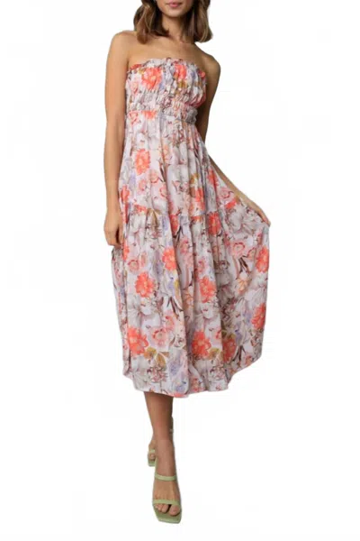 Olivaceous Full Bloom Dress In Multicolor