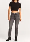 Olivaceous Fuzzy Knit Tee Sweater In Black