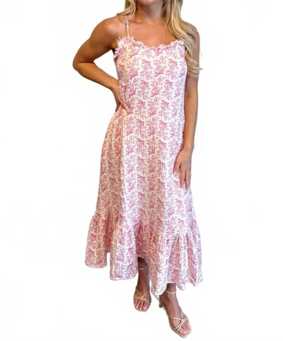 Olivaceous Garden Maxi Dress In Pink
