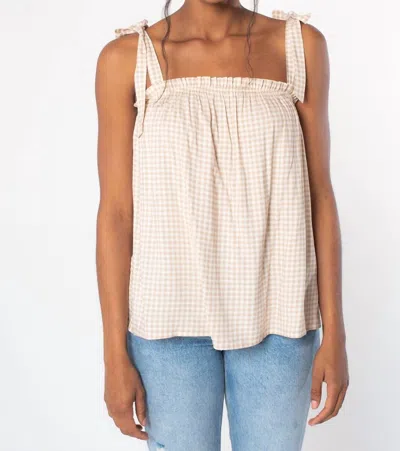 Olivaceous Hannah Top In Tan In White