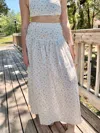 Olivaceous Harlow Maxi Skirt In White In Multi