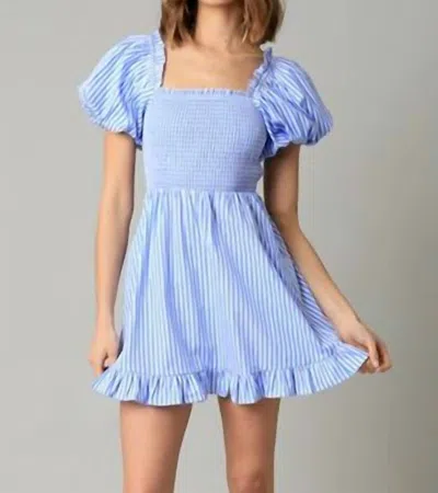 Olivaceous Isabella Mini Dress In Light Blue