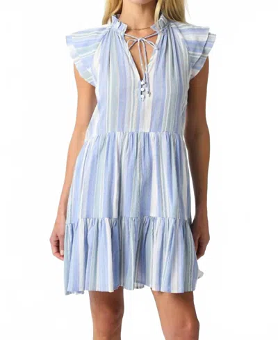Olivaceous Kaia Stripe Mini Dress In Blue