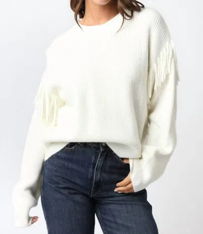 Olivaceous Karli Knit Top In White