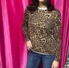 Olivaceous Kelly Leopard Layered Sweater In Multi