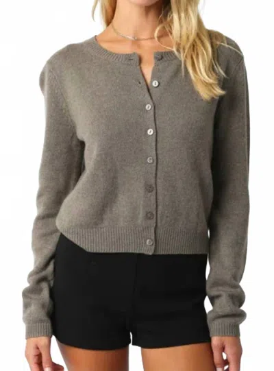 Olivaceous Knit Buttoned Cardigan In Gray