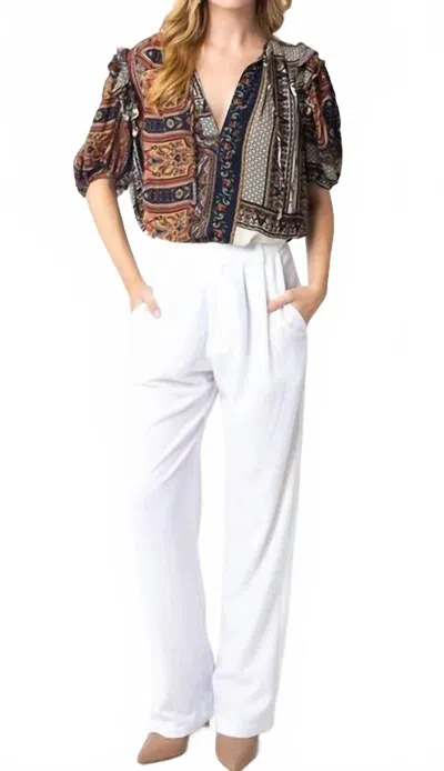 Olivaceous Kora Half Sleeve Top In Multicolor