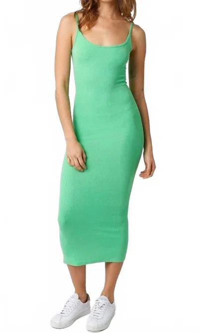 Olivaceous Lana Fitted Midi Dress In Green Apple