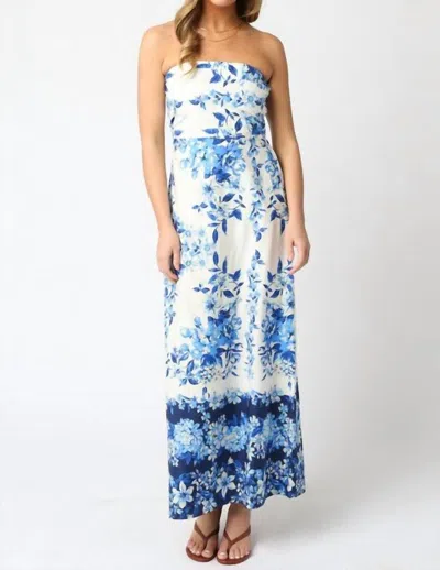 Olivaceous Laurel Maxi Dress In White Floral In Multi