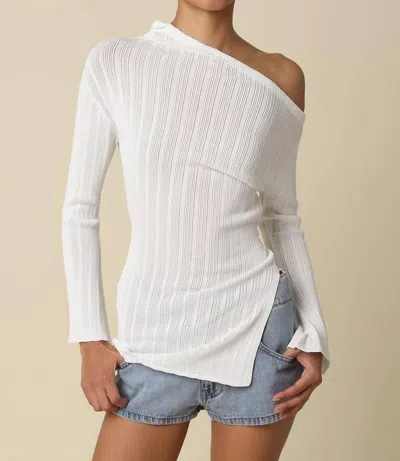 Olivaceous Lauren Off Shoulder Top In Ivory In Neutral