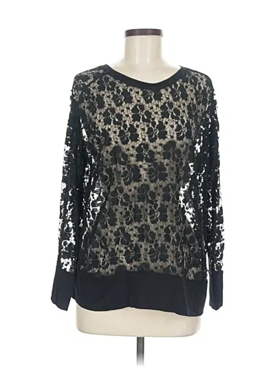 Pre-owned Olivaceous Long Sleeve Blouse In Black