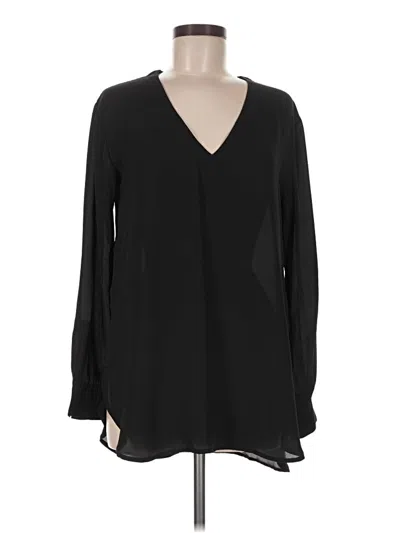 Pre-owned Olivaceous Long Sleeve Blouse In Black
