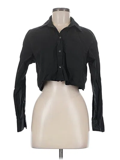 Pre-owned Olivaceous Long Sleeve Blouse In Black