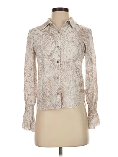Pre-owned Olivaceous Long Sleeve Blouse In Ivory