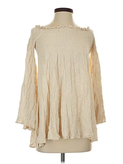 Pre-owned Olivaceous Long Sleeve Blouse In Ivory