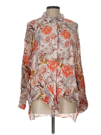 Pre-owned Olivaceous Long Sleeve Blouse In Orange