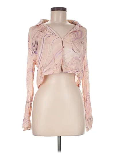 Pre-owned Olivaceous Long Sleeve Blouse In Pink