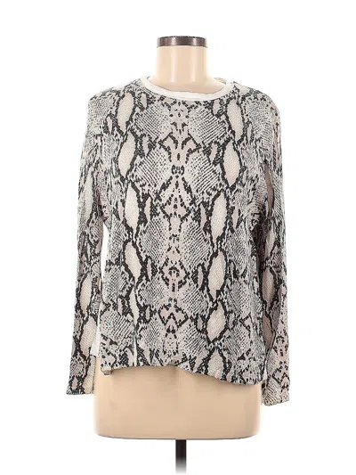 Pre-owned Olivaceous Long Sleeve Blouse In Silver